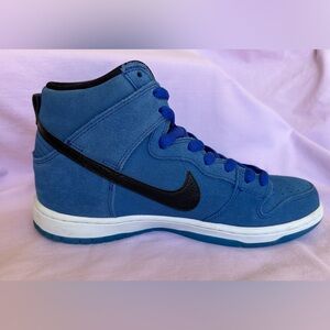 NWOT NIKE SB Dunk HI Game Royal W/ Black pebble (faux snakeskin) SWOOSH